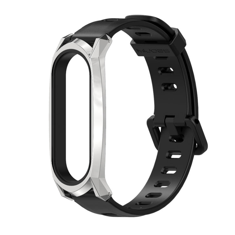 For Xiaomi Mi Band 6 / 5 Mijobs Flat Hole Silicone Watch Band, CS Case, GT Case, Plus Case, TF Case
