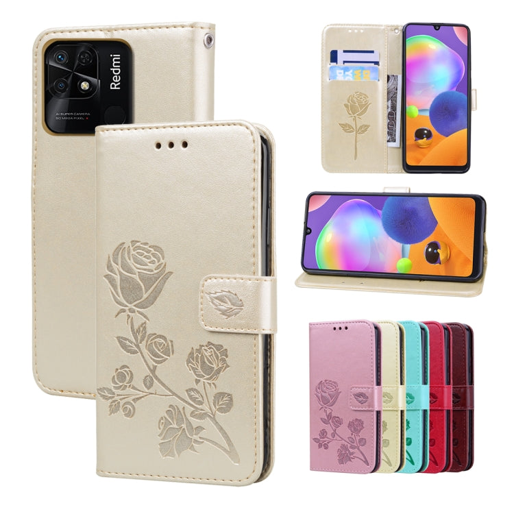 Rose Embossed Leather Phone Case, For Xiaomi Redmi 10C, For Huawei nova 8i, For Huawei nova 9, For Honor X8, For Samsung Galaxy A13 4G, For Samsung Galaxy A23