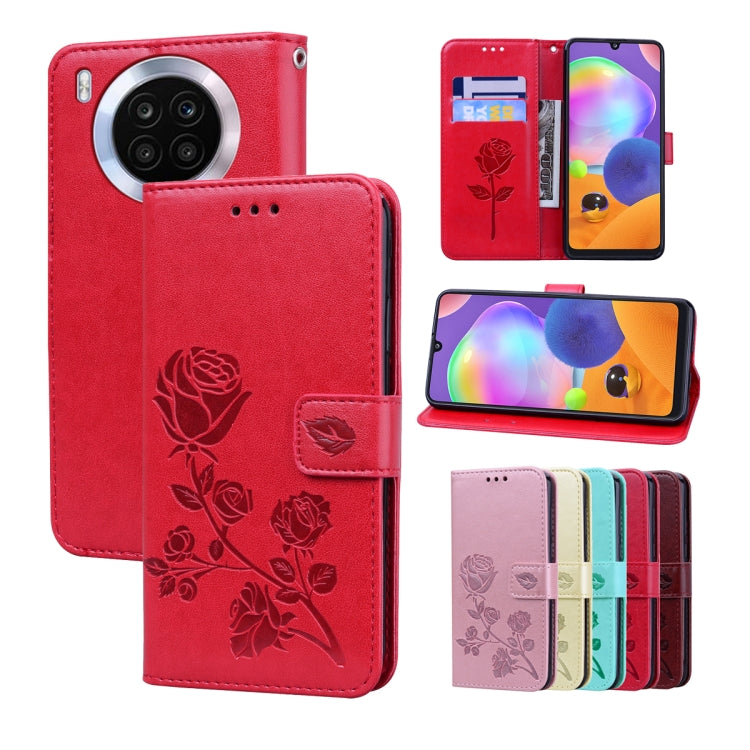 Rose Embossed Leather Phone Case, For Xiaomi Redmi 10C, For Huawei nova 8i, For Huawei nova 9, For Honor X8, For Samsung Galaxy A13 4G, For Samsung Galaxy A23