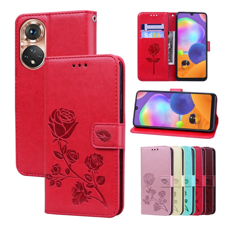 Rose Embossed Leather Phone Case, For Xiaomi Redmi 10C, For Huawei nova 8i, For Huawei nova 9, For Honor X8, For Samsung Galaxy A13 4G, For Samsung Galaxy A23