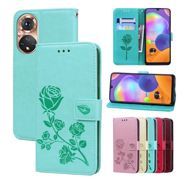 Rose Embossed Leather Phone Case, For Xiaomi Redmi 10C, For Huawei nova 8i, For Huawei nova 9, For Honor X8, For Samsung Galaxy A13 4G, For Samsung Galaxy A23