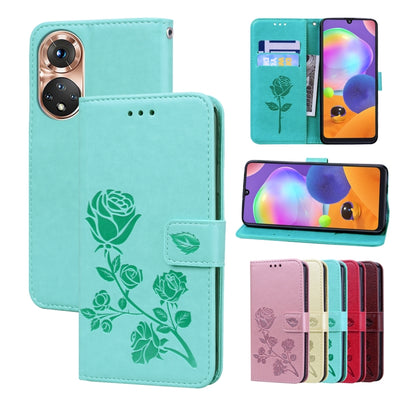 Rose Embossed Leather Phone Case, For Xiaomi Redmi 10C, For Huawei nova 8i, For Huawei nova 9, For Honor X8, For Samsung Galaxy A13 4G, For Samsung Galaxy A23