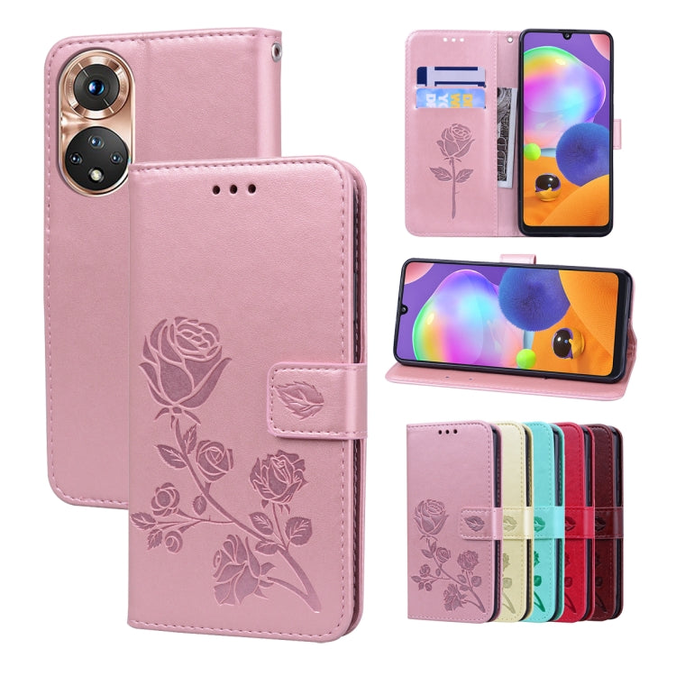 Rose Embossed Leather Phone Case, For Xiaomi Redmi 10C, For Huawei nova 8i, For Huawei nova 9, For Honor X8, For Samsung Galaxy A13 4G, For Samsung Galaxy A23
