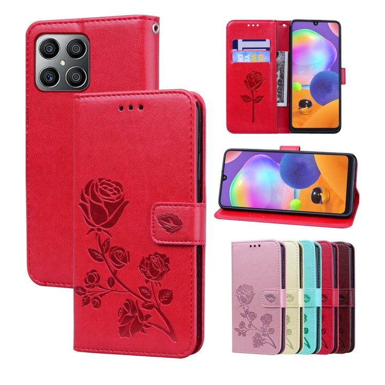 Rose Embossed Leather Phone Case, For Xiaomi Redmi 10C, For Huawei nova 8i, For Huawei nova 9, For Honor X8, For Samsung Galaxy A13 4G, For Samsung Galaxy A23