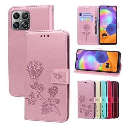 Rose Embossed Leather Phone Case, For Xiaomi Redmi 10C, For Huawei nova 8i, For Huawei nova 9, For Honor X8, For Samsung Galaxy A13 4G, For Samsung Galaxy A23