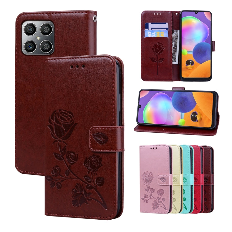 Rose Embossed Leather Phone Case, For Xiaomi Redmi 10C, For Huawei nova 8i, For Huawei nova 9, For Honor X8, For Samsung Galaxy A13 4G, For Samsung Galaxy A23