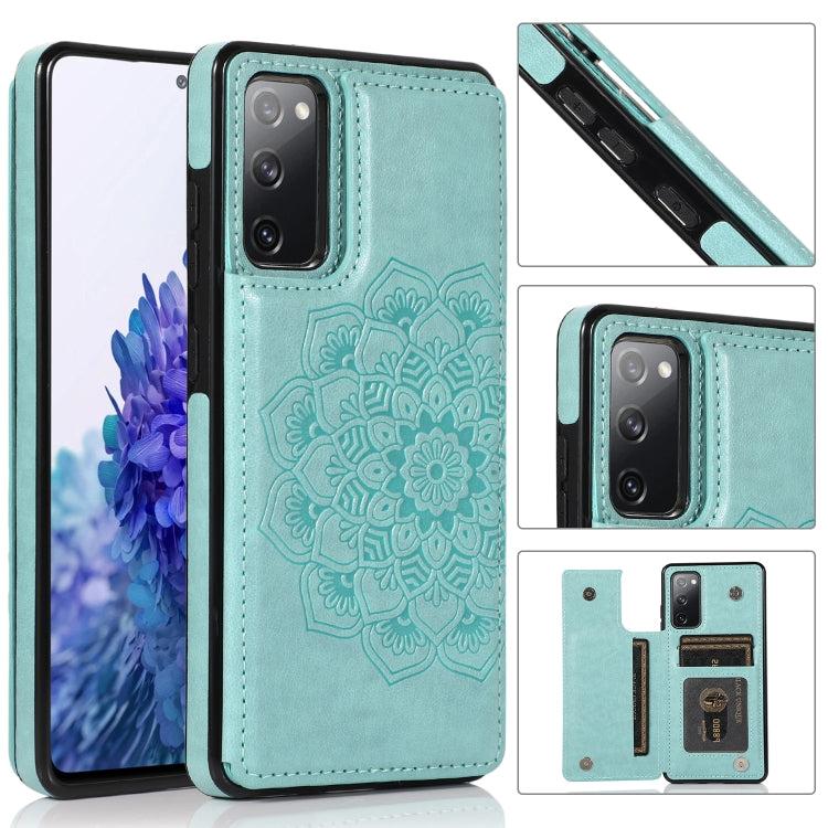 Double Buckle Mandala PU+TPU Phone Case, For Samsung Galaxy S20 FE, For Samsung Galaxy A21s, For Samsung Galaxy A22, For Samsung Galaxy A32, For Samsung Galaxy A42 5G, For Samsung Galaxy S21+ 5G, For Samsung Galaxy S21 Ultra 5G, For Samsung Galaxy S21 ...