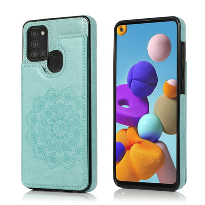 Double Buckle Mandala PU+TPU Phone Case, For Samsung Galaxy S20 FE, For Samsung Galaxy A21s, For Samsung Galaxy A22, For Samsung Galaxy A32, For Samsung Galaxy A42 5G, For Samsung Galaxy S21+ 5G, For Samsung Galaxy S21 Ultra 5G, For Samsung Galaxy S21 ...