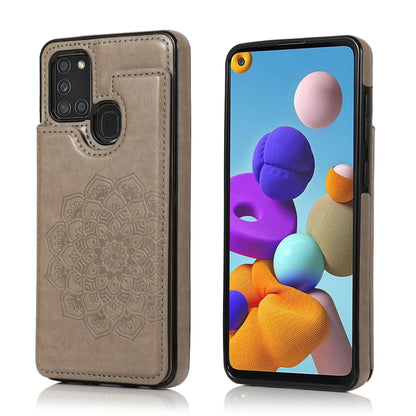 Double Buckle Mandala PU+TPU Phone Case, For Samsung Galaxy S20 FE, For Samsung Galaxy A21s, For Samsung Galaxy A22, For Samsung Galaxy A32, For Samsung Galaxy A42 5G, For Samsung Galaxy S21+ 5G, For Samsung Galaxy S21 Ultra 5G, For Samsung Galaxy S21 ...
