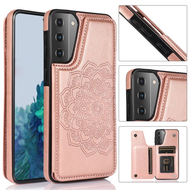 Double Buckle Mandala PU+TPU Phone Case, For Samsung Galaxy S20 FE, For Samsung Galaxy A21s, For Samsung Galaxy A22, For Samsung Galaxy A32, For Samsung Galaxy A42 5G, For Samsung Galaxy S21+ 5G, For Samsung Galaxy S21 Ultra 5G, For Samsung Galaxy S21 ...
