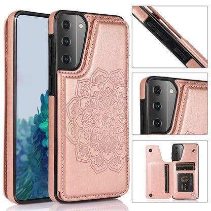 Double Buckle Mandala PU+TPU Phone Case, For Samsung Galaxy S20 FE, For Samsung Galaxy A21s, For Samsung Galaxy A22, For Samsung Galaxy A32, For Samsung Galaxy A42 5G, For Samsung Galaxy S21+ 5G, For Samsung Galaxy S21 Ultra 5G, For Samsung Galaxy S21 ...