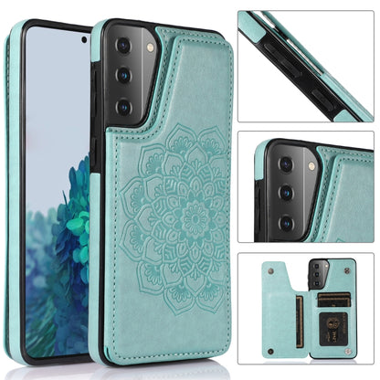 Double Buckle Mandala PU+TPU Phone Case, For Samsung Galaxy S20 FE, For Samsung Galaxy A21s, For Samsung Galaxy A22, For Samsung Galaxy A32, For Samsung Galaxy A42 5G, For Samsung Galaxy S21+ 5G, For Samsung Galaxy S21 Ultra 5G, For Samsung Galaxy S21 ...