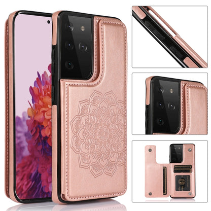 Double Buckle Mandala PU+TPU Phone Case, For Samsung Galaxy S20 FE, For Samsung Galaxy A21s, For Samsung Galaxy A22, For Samsung Galaxy A32, For Samsung Galaxy A42 5G, For Samsung Galaxy S21+ 5G, For Samsung Galaxy S21 Ultra 5G, For Samsung Galaxy S21 ...