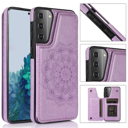 Double Buckle Mandala PU+TPU Phone Case, For Samsung Galaxy S20 FE, For Samsung Galaxy A21s, For Samsung Galaxy A22, For Samsung Galaxy A32, For Samsung Galaxy A42 5G, For Samsung Galaxy S21+ 5G, For Samsung Galaxy S21 Ultra 5G, For Samsung Galaxy S21 ...