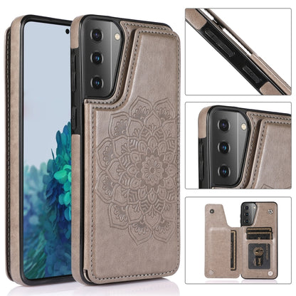 Double Buckle Mandala PU+TPU Phone Case, For Samsung Galaxy S20 FE, For Samsung Galaxy A21s, For Samsung Galaxy A22, For Samsung Galaxy A32, For Samsung Galaxy A42 5G, For Samsung Galaxy S21+ 5G, For Samsung Galaxy S21 Ultra 5G, For Samsung Galaxy S21 ...