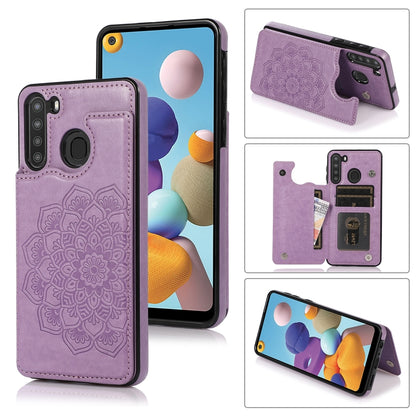 Double Buckle Mandala PU+TPU Phone Case, For Samsung Galaxy S20 FE, For Samsung Galaxy A21s, For Samsung Galaxy A22, For Samsung Galaxy A32, For Samsung Galaxy A42 5G, For Samsung Galaxy S21+ 5G, For Samsung Galaxy S21 Ultra 5G, For Samsung Galaxy S21 ...