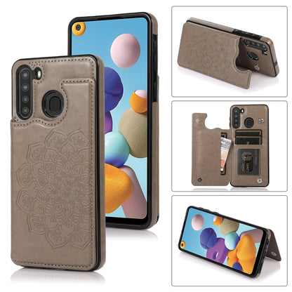 Double Buckle Mandala PU+TPU Phone Case, For Samsung Galaxy S20 FE, For Samsung Galaxy A21s, For Samsung Galaxy A22, For Samsung Galaxy A32, For Samsung Galaxy A42 5G, For Samsung Galaxy S21+ 5G, For Samsung Galaxy S21 Ultra 5G, For Samsung Galaxy S21 ...