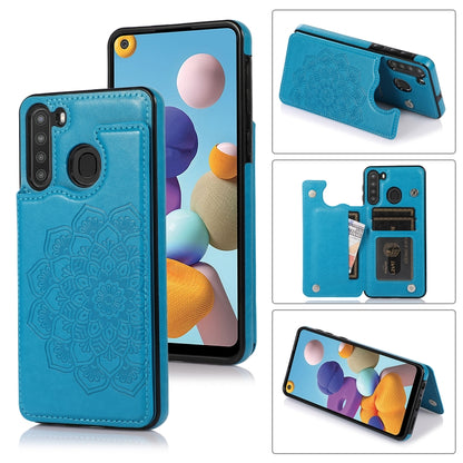 Double Buckle Mandala PU+TPU Phone Case, For Samsung Galaxy S20 FE, For Samsung Galaxy A21s, For Samsung Galaxy A22, For Samsung Galaxy A32, For Samsung Galaxy A42 5G, For Samsung Galaxy S21+ 5G, For Samsung Galaxy S21 Ultra 5G, For Samsung Galaxy S21 ...