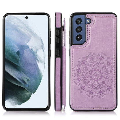 Double Buckle Mandala PU+TPU Phone Case, For Samsung Galaxy S21 FE 5G, For Samsung Galaxy A12, For Samsung Galaxy A72, For Samsung Galaxy S22 5G, For Samsung Galaxy S22+ 5G, For Samsung Galaxy S22 Ultra 5G