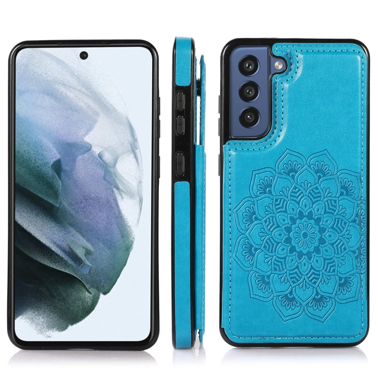 Double Buckle Mandala PU+TPU Phone Case, For Samsung Galaxy S21 FE 5G, For Samsung Galaxy A12, For Samsung Galaxy A72, For Samsung Galaxy S22 5G, For Samsung Galaxy S22+ 5G, For Samsung Galaxy S22 Ultra 5G