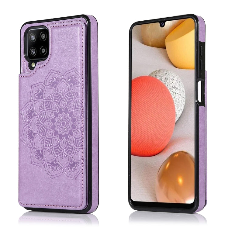 Double Buckle Mandala PU+TPU Phone Case, For Samsung Galaxy S21 FE 5G, For Samsung Galaxy A12, For Samsung Galaxy A72, For Samsung Galaxy S22 5G, For Samsung Galaxy S22+ 5G, For Samsung Galaxy S22 Ultra 5G