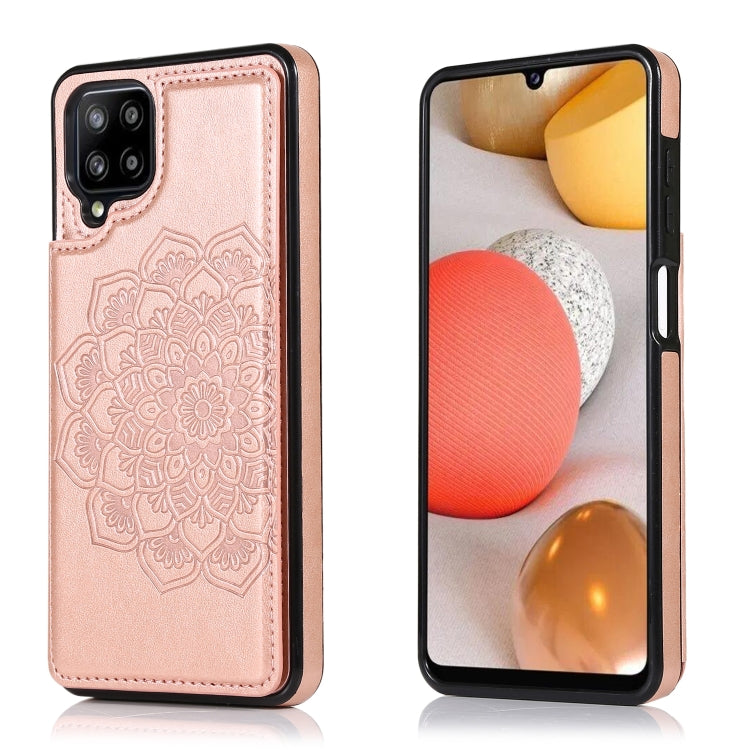 Double Buckle Mandala PU+TPU Phone Case, For Samsung Galaxy S21 FE 5G, For Samsung Galaxy A12, For Samsung Galaxy A72, For Samsung Galaxy S22 5G, For Samsung Galaxy S22+ 5G, For Samsung Galaxy S22 Ultra 5G