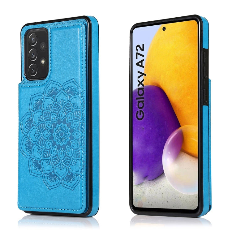 Double Buckle Mandala PU+TPU Phone Case, For Samsung Galaxy S21 FE 5G, For Samsung Galaxy A12, For Samsung Galaxy A72, For Samsung Galaxy S22 5G, For Samsung Galaxy S22+ 5G, For Samsung Galaxy S22 Ultra 5G