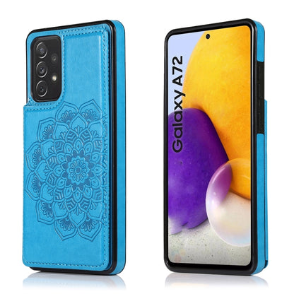 Double Buckle Mandala PU+TPU Phone Case, For Samsung Galaxy S21 FE 5G, For Samsung Galaxy A12, For Samsung Galaxy A72, For Samsung Galaxy S22 5G, For Samsung Galaxy S22+ 5G, For Samsung Galaxy S22 Ultra 5G