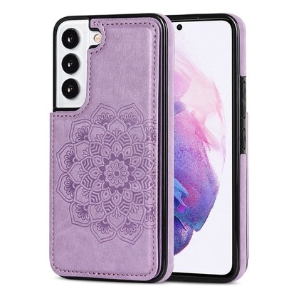 Double Buckle Mandala PU+TPU Phone Case, For Samsung Galaxy S21 FE 5G, For Samsung Galaxy A12, For Samsung Galaxy A72, For Samsung Galaxy S22 5G, For Samsung Galaxy S22+ 5G, For Samsung Galaxy S22 Ultra 5G