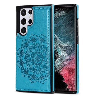 Double Buckle Mandala PU+TPU Phone Case, For Samsung Galaxy S21 FE 5G, For Samsung Galaxy A12, For Samsung Galaxy A72, For Samsung Galaxy S22 5G, For Samsung Galaxy S22+ 5G, For Samsung Galaxy S22 Ultra 5G