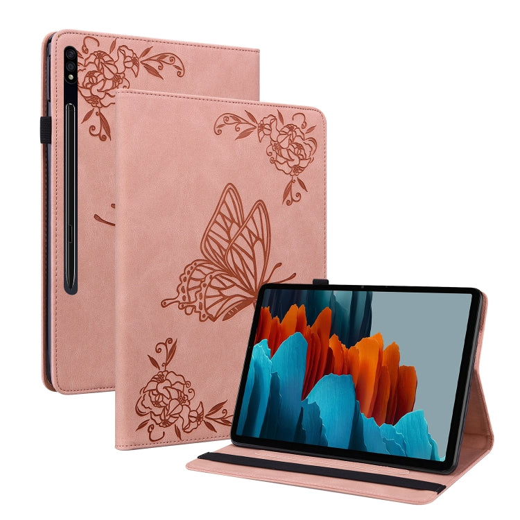 Butterfly Flower Embossed Leather Tablet Case, For Samsung Galaxy Tab A7 10.4 2020 SM-T500/T505, For Samsung Galaxy Tab A7 Lite T220/T225, For Samsung Galaxy Tab S7 11 inch T870/SM-T875, For Samsung Galaxy Tab A 10.1 2019 T510/T515                     ...