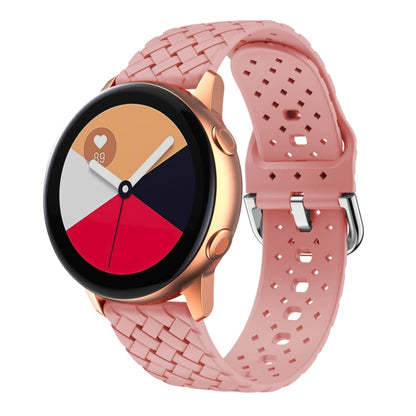 Weave Texture Silicone Watch Band, For Samsung Galaxy Watch4 40/44mm, For Samsung Galaxy Watch4 Classic 42/46mm