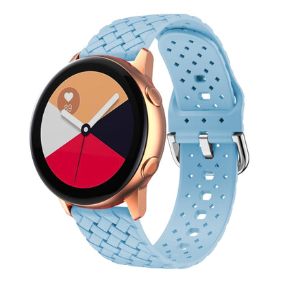 Weave Texture Silicone Watch Band, For Samsung Galaxy Watch4 40/44mm, For Samsung Galaxy Watch4 Classic 42/46mm