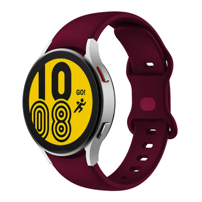 Butterfly Buckle Silicone Watch Band, For Samsung Galaxy Watch4 Classic 42mm / Watch4 40mm, For Samsung Galaxy Watch4 Classic 46mm / Watch4 44mm, For Samsung  Galaxy Watch4 Classic 46mm / Watch4 44mm, For Samsun Galaxy Watch4 Classic 46mm / Watch4 44mm