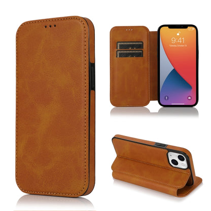 Knight Magnetic Suction Leather Phone Case, For iPhone 13 mini, For iPhone 13, For iPhone 13 Pro, For iPhone 13 Pro Max, For iPhone 12 mini, For iPhone 12 / 12 Pro, For iPhone 12 Pro Max, For iPhone 11