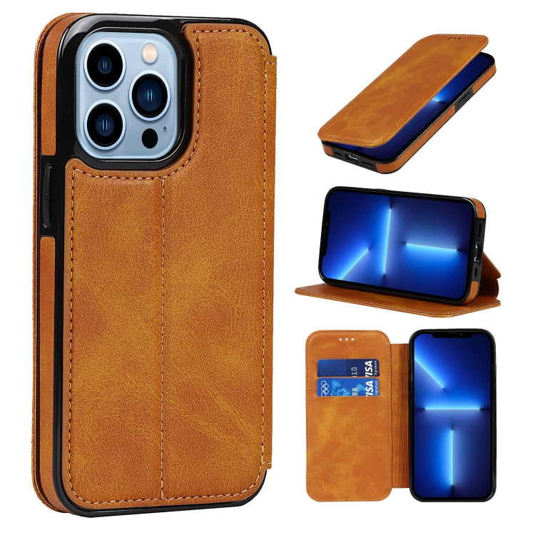 Knight Magnetic Suction Leather Phone Case, For iPhone 13 mini, For iPhone 13, For iPhone 13 Pro, For iPhone 13 Pro Max, For iPhone 12 mini, For iPhone 12 / 12 Pro, For iPhone 12 Pro Max, For iPhone 11