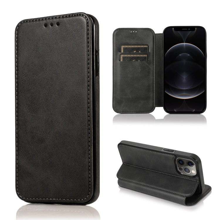 Knight Magnetic Suction Leather Phone Case, For iPhone 13 mini, For iPhone 13, For iPhone 13 Pro, For iPhone 13 Pro Max, For iPhone 12 mini, For iPhone 12 / 12 Pro, For iPhone 12 Pro Max, For iPhone 11