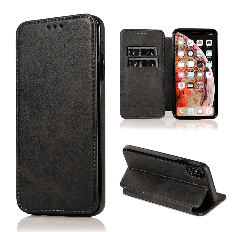 Knight Magnetic Suction Leather Phone Case, For iPhone 11 Pro, For iPhone 11 Pro Max, For iPhone X / XS, For iPhone XR, For iPhone XS Max, For iPhone SE 2022 / SE 2020 / 7 / 8, For iPhone 7 Plus / 8 Plus