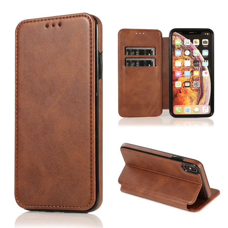 Knight Magnetic Suction Leather Phone Case, For iPhone 11 Pro, For iPhone 11 Pro Max, For iPhone X / XS, For iPhone XR, For iPhone XS Max, For iPhone SE 2022 / SE 2020 / 7 / 8, For iPhone 7 Plus / 8 Plus