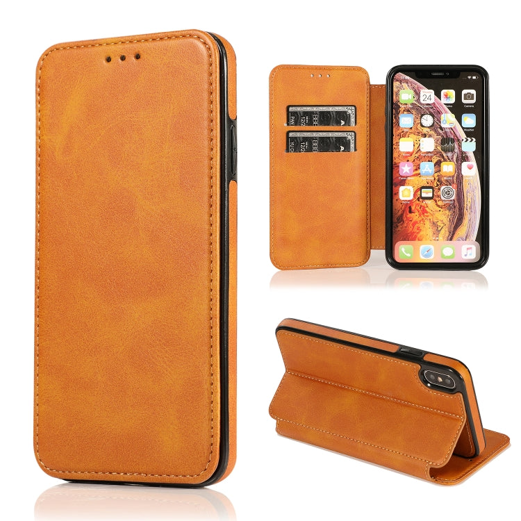 Knight Magnetic Suction Leather Phone Case, For iPhone 11 Pro, For iPhone 11 Pro Max, For iPhone X / XS, For iPhone XR, For iPhone XS Max, For iPhone SE 2022 / SE 2020 / 7 / 8, For iPhone 7 Plus / 8 Plus