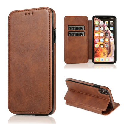 Knight Magnetic Suction Leather Phone Case, For iPhone 11 Pro, For iPhone 11 Pro Max, For iPhone X / XS, For iPhone XR, For iPhone XS Max, For iPhone SE 2022 / SE 2020 / 7 / 8, For iPhone 7 Plus / 8 Plus