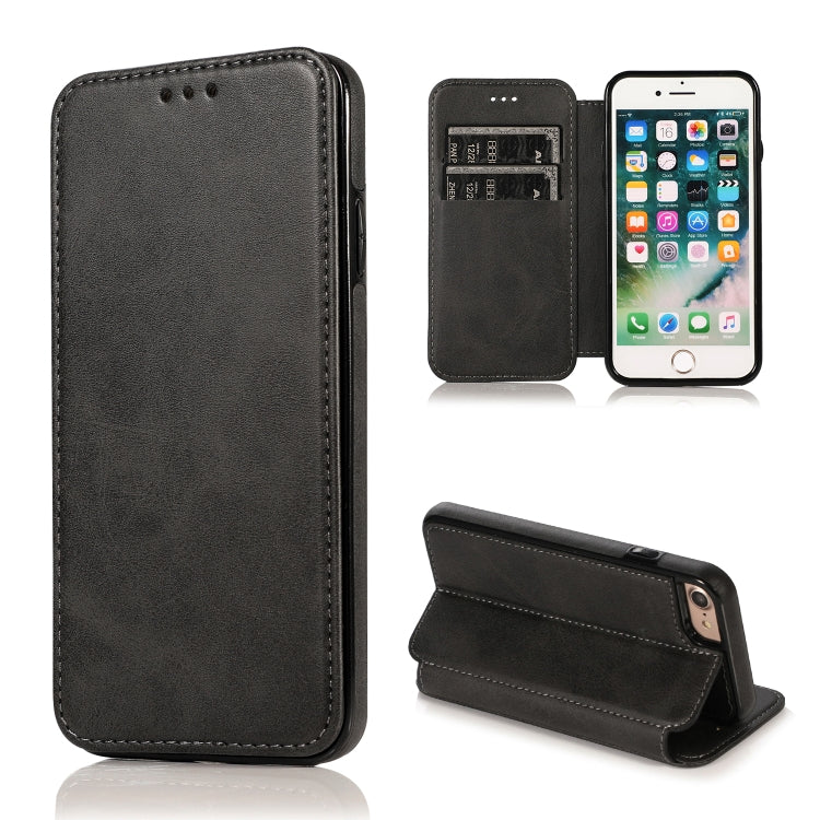 Knight Magnetic Suction Leather Phone Case, For iPhone 11 Pro, For iPhone 11 Pro Max, For iPhone X / XS, For iPhone XR, For iPhone XS Max, For iPhone SE 2022 / SE 2020 / 7 / 8, For iPhone 7 Plus / 8 Plus