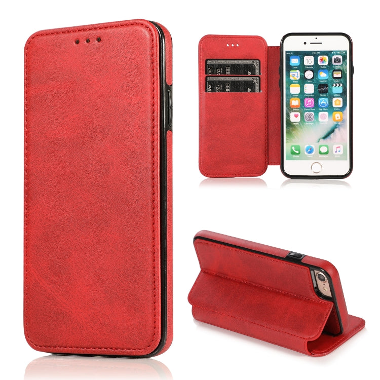 Knight Magnetic Suction Leather Phone Case, For iPhone 11 Pro, For iPhone 11 Pro Max, For iPhone X / XS, For iPhone XR, For iPhone XS Max, For iPhone SE 2022 / SE 2020 / 7 / 8, For iPhone 7 Plus / 8 Plus