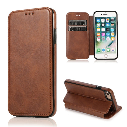 Knight Magnetic Suction Leather Phone Case, For iPhone 11 Pro, For iPhone 11 Pro Max, For iPhone X / XS, For iPhone XR, For iPhone XS Max, For iPhone SE 2022 / SE 2020 / 7 / 8, For iPhone 7 Plus / 8 Plus