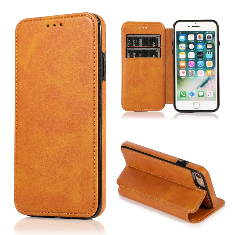 Knight Magnetic Suction Leather Phone Case, For iPhone 11 Pro, For iPhone 11 Pro Max, For iPhone X / XS, For iPhone XR, For iPhone XS Max, For iPhone SE 2022 / SE 2020 / 7 / 8, For iPhone 7 Plus / 8 Plus