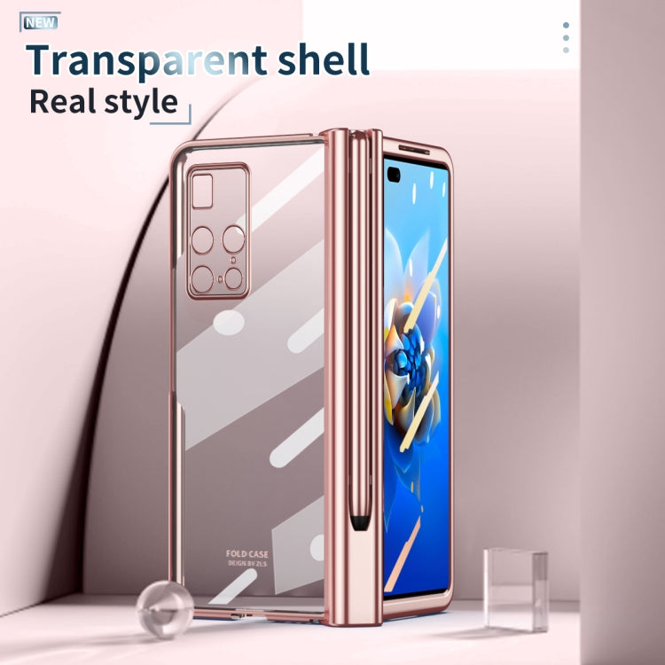 Electroplating Hinge Phone Case with Stylus, For Huawei Mate X2, For Honor Magic V, For Samsung Galaxy Z Fold2 5G, For Xiaomi Mi Mix Fold, For Samsung Galaxy Z Fold2 5G with Film