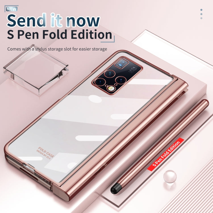 Electroplating Hinge Phone Case with Stylus, For Huawei Mate X2, For Honor Magic V, For Samsung Galaxy Z Fold2 5G, For Xiaomi Mi Mix Fold, For Samsung Galaxy Z Fold2 5G with Film