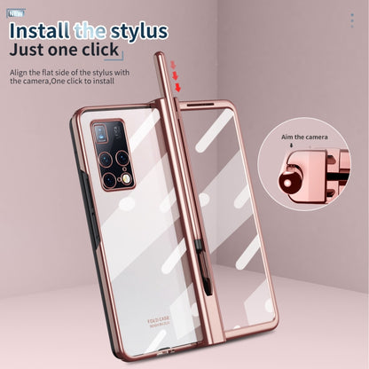 Electroplating Hinge Phone Case with Stylus, For Huawei Mate X2, For Honor Magic V, For Samsung Galaxy Z Fold2 5G, For Xiaomi Mi Mix Fold, For Samsung Galaxy Z Fold2 5G with Film