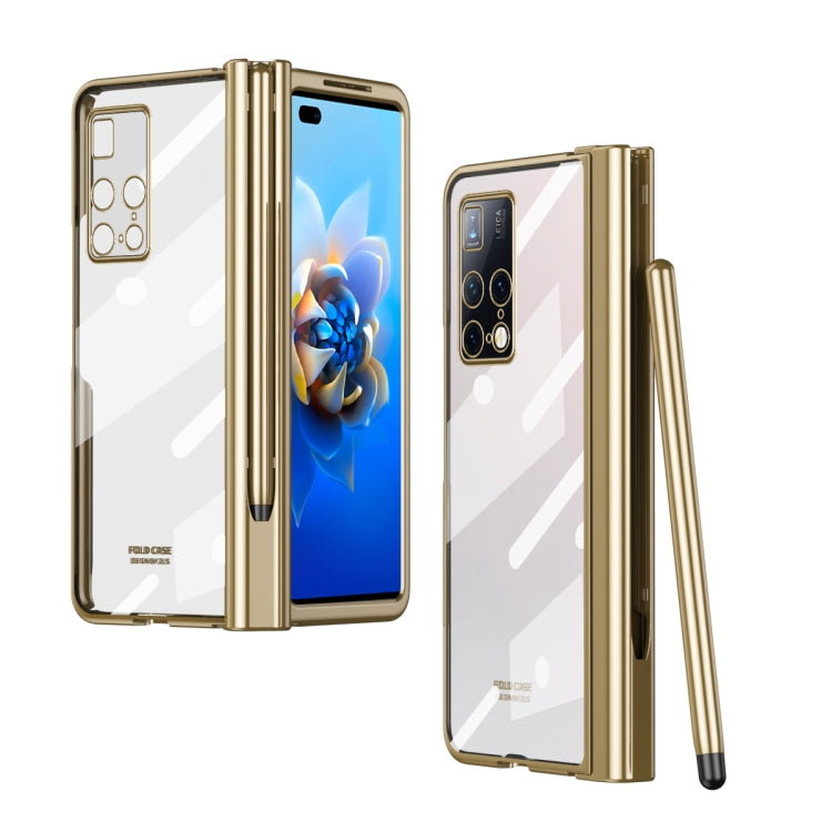 Electroplating Hinge Phone Case with Stylus, For Huawei Mate X2, For Honor Magic V, For Samsung Galaxy Z Fold2 5G, For Xiaomi Mi Mix Fold, For Samsung Galaxy Z Fold2 5G with Film