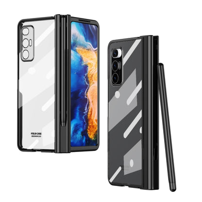 Electroplating Hinge Phone Case with Stylus, For Huawei Mate X2, For Honor Magic V, For Samsung Galaxy Z Fold2 5G, For Xiaomi Mi Mix Fold, For Samsung Galaxy Z Fold2 5G with Film